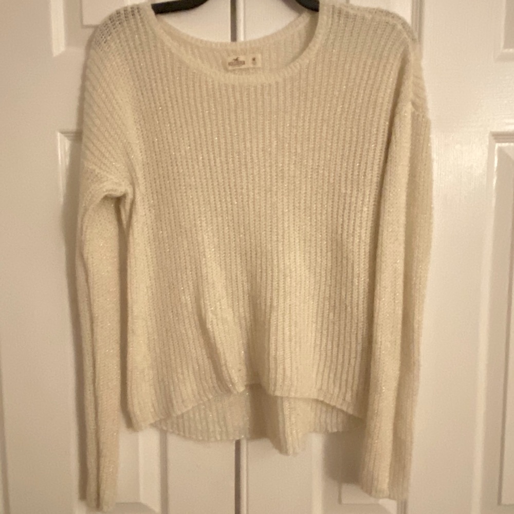 Hollister women’s wool sparkle off white sweater